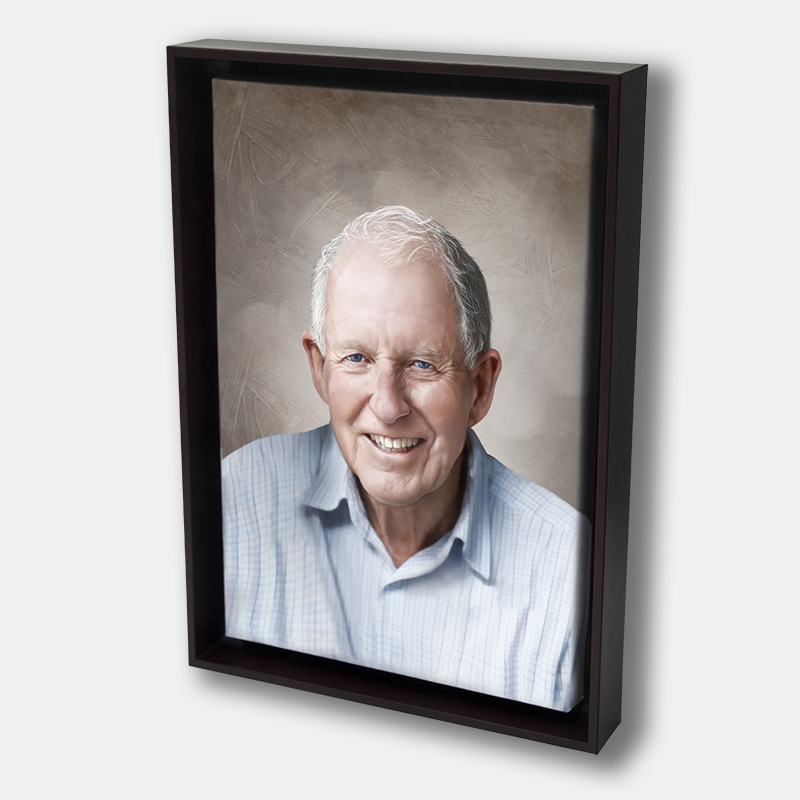 Framed commemorative portrait